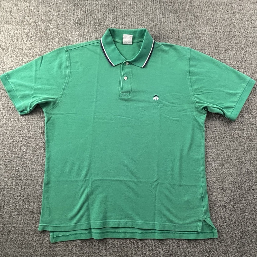 Brooks Brothers Polo Shirt Adult Large Green Short Sleeve Casual Preppy Men's